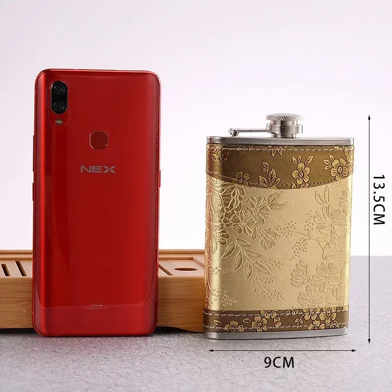 8oz Stainless Steel Hip Flask — Portable Travel Whisky Flask for Spirits, Wine & More