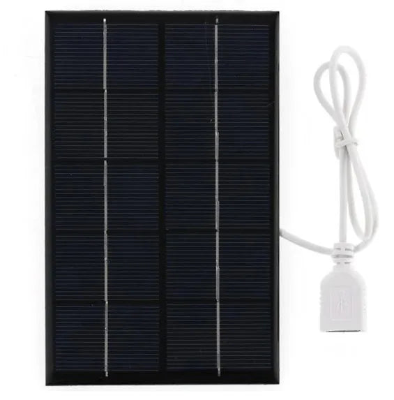 Portable Solar Panel USB Charger - Waterproof for Hiking & Camping