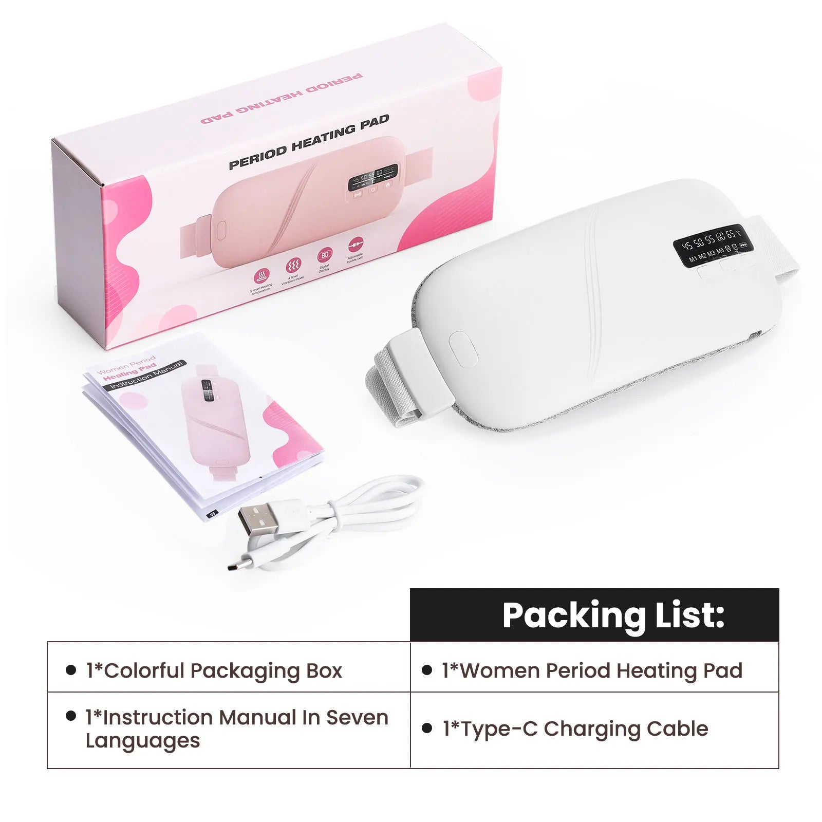Ms.Dear Menstrual Heating Massage Belt — Heat & Vibration Period Relief