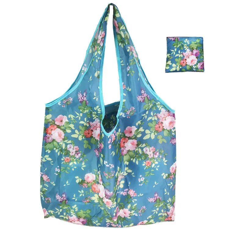 Foldable Large Shopping Storage Bags for Groceries Recyclable Grocery Tote Pouch Eco-Friendly Heavy Duty Washable Shopper Bag
