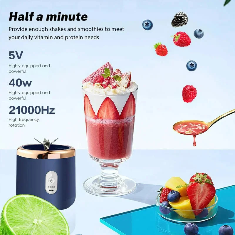 Portable USB Electric Juicer Blender | Fresh Juice Anywhere | Fruit, Milkshake & Smoothie Maker