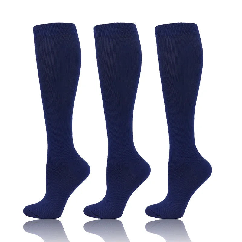 3-Pack Knee High Compression Socks 30mmHg - Sports, Medical & Travel
