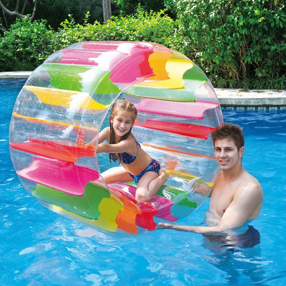 Inflatable Water Wheel  Inflatable Water Wheel Simming Pool Water Wheel Hamster Wheel Water Roller