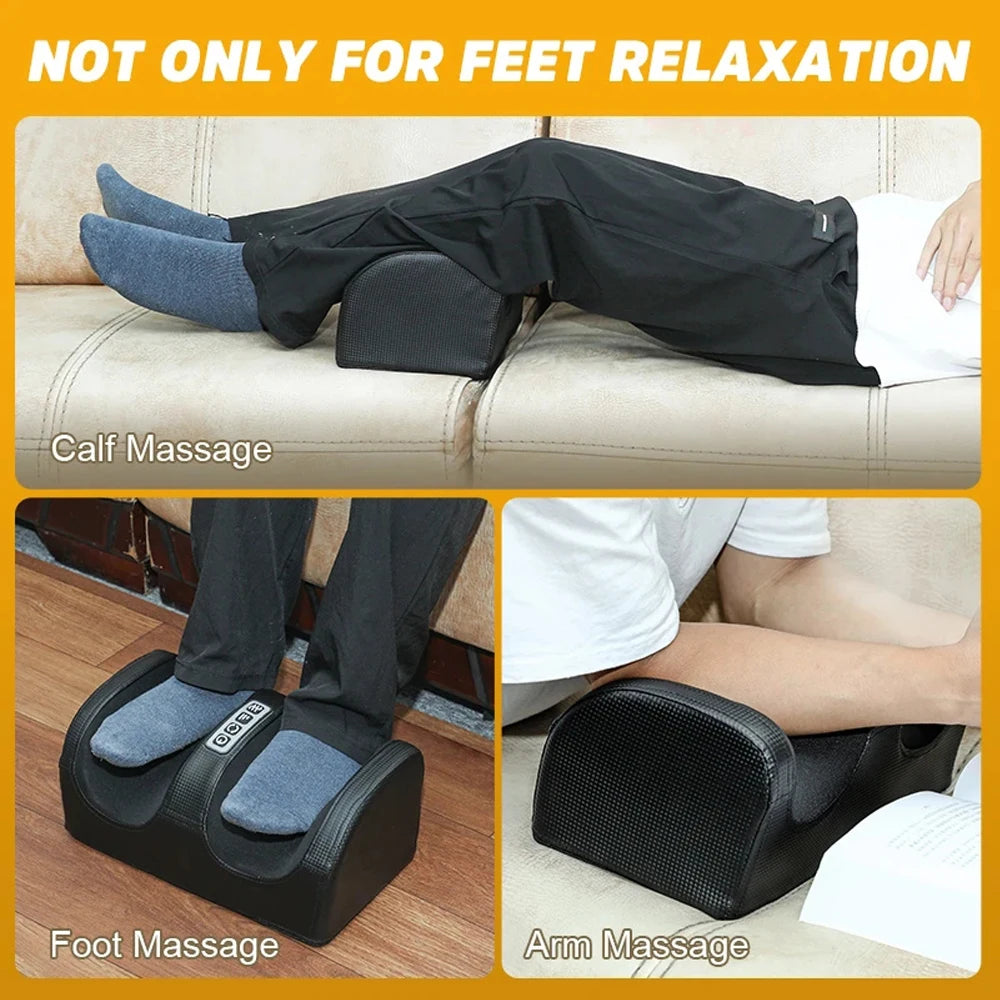 Electric Shiatsu Foot & Calf Massager with Heat | 12-Ball Kneading Relief