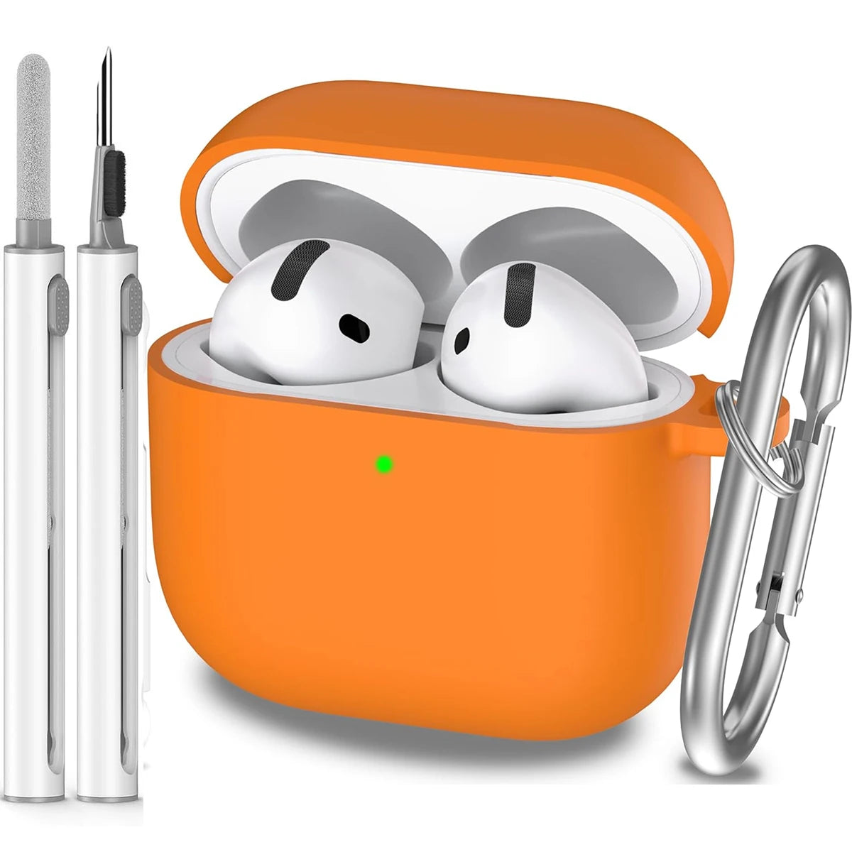 AirPods 4 Case (2024) - Military Grade Silicone with Keychain, 12 Colors