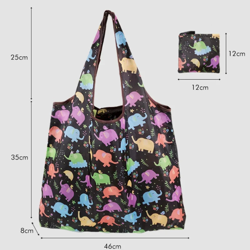 Foldable Large Shopping Storage Bags for Groceries Recyclable Grocery Tote Pouch Eco-Friendly Heavy Duty Washable Shopper Bag