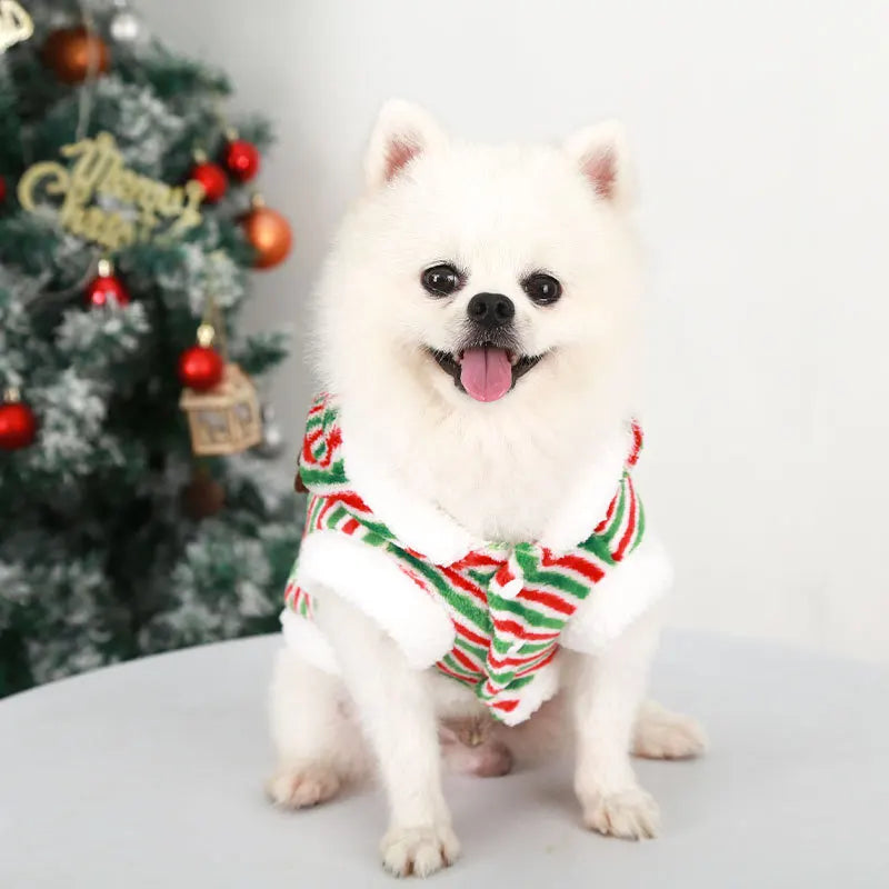 Christmas Deer Striped Coat for Dogs & Cats