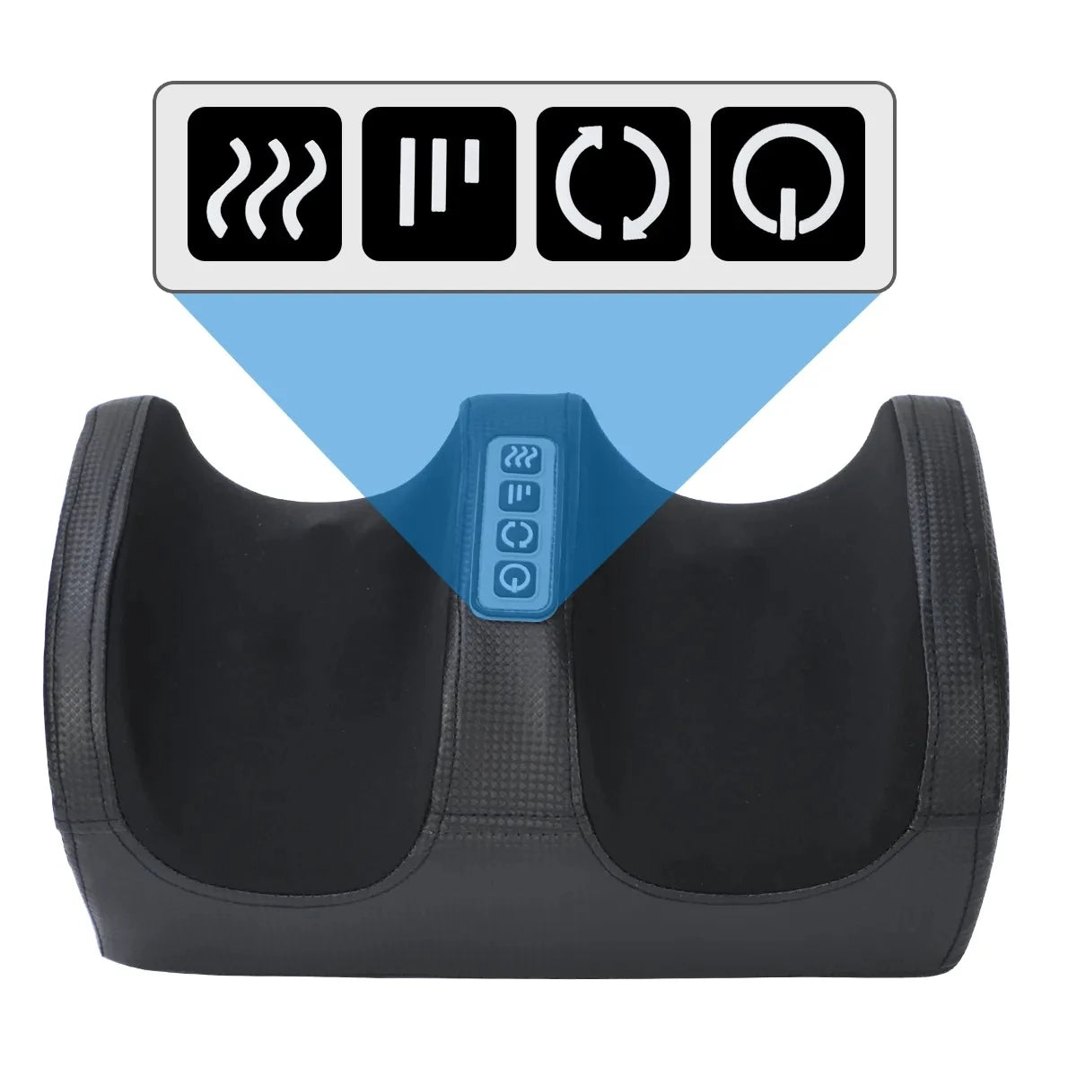 Electric Shiatsu Foot & Calf Massager with Heat | 12-Ball Kneading Relief