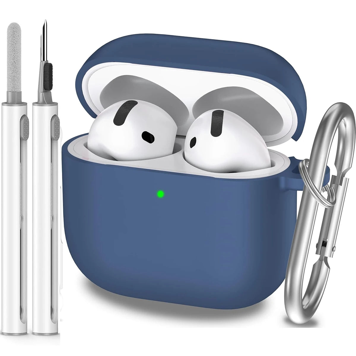 AirPods 4 Case (2024) - Military Grade Silicone with Keychain, 12 Colors