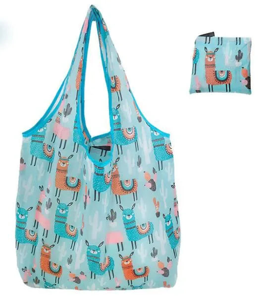 Foldable Large Shopping Storage Bags for Groceries Recyclable Grocery Tote Pouch Eco-Friendly Heavy Duty Washable Shopper Bag