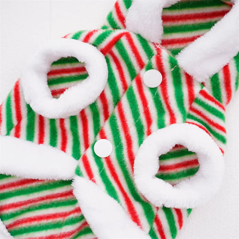 Christmas Deer Striped Coat for Dogs & Cats