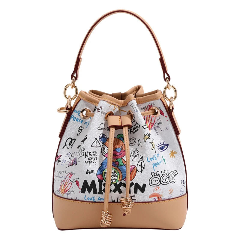 Women's Graffiti Bucket Bag
