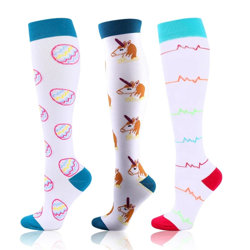 3-Pack Knee High Compression Socks 30mmHg - Sports, Medical & Travel