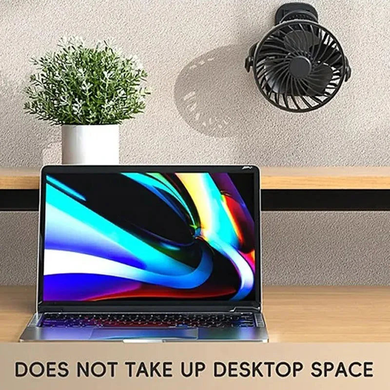 720° Rotating Clip Fan with Night Light