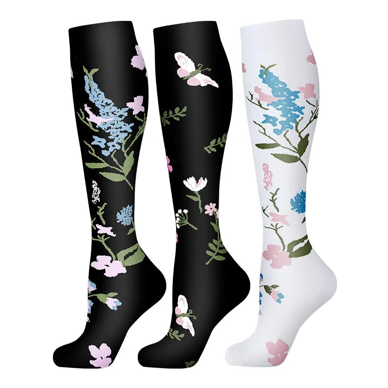 3-Pack Knee High Compression Socks 30mmHg - Sports, Medical & Travel