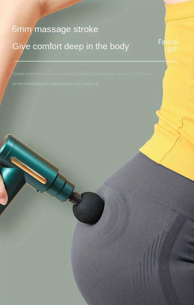 Handheld Deep Muscle Massage Gun | 6 Modes & 6 Speeds | Compact Design for Body, Back & Neck