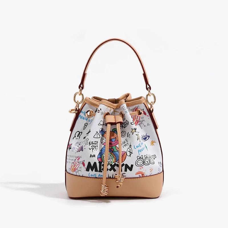 Women's Graffiti Bucket Bag