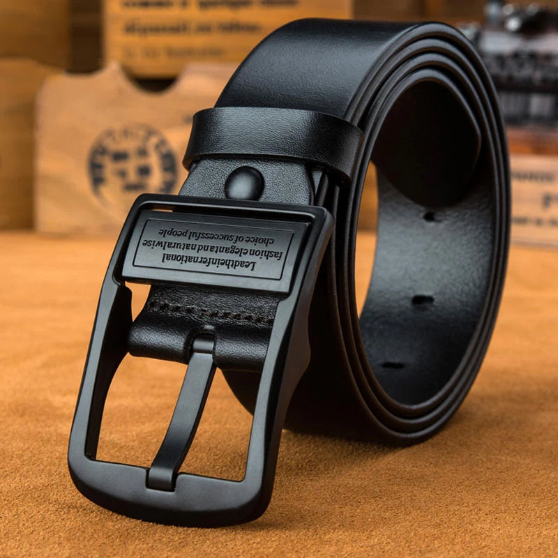 Men's Light Luxury PU Leather Pin Buckle Belt