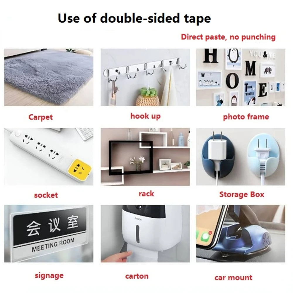 Nano Double-Sided Adhesive Tape – Waterproof, Reusable & Residue-Free | Home, Car & Office