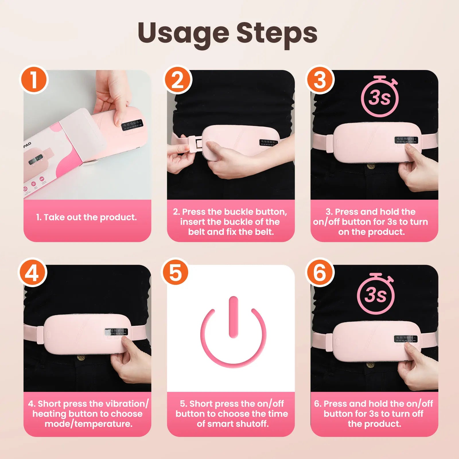 Ms.Dear Menstrual Heating Massage Belt — Heat & Vibration Period Relief