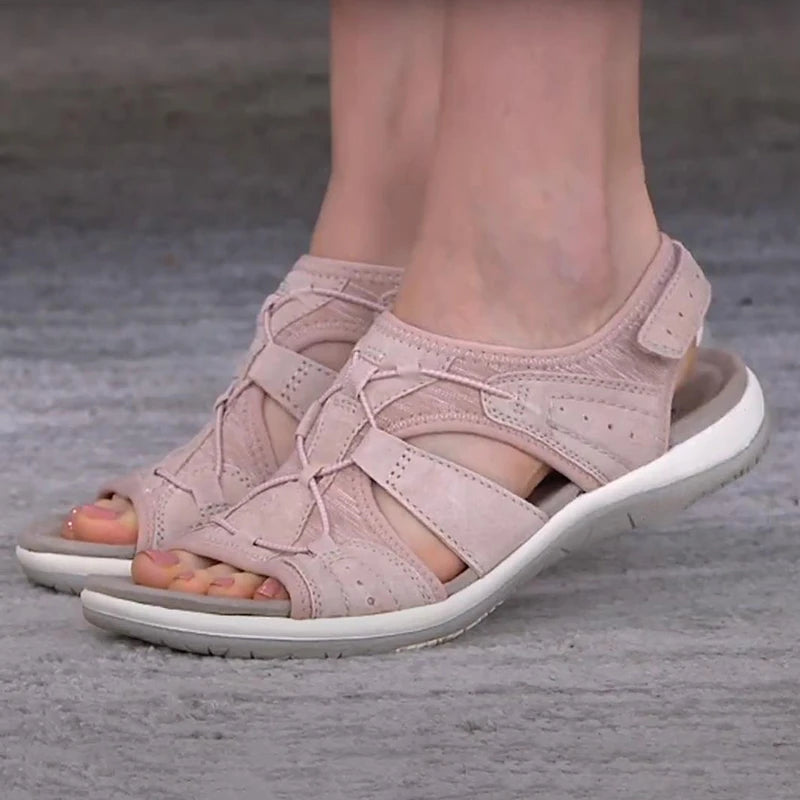 Women's Hollow-Out Drawstring Beach Sandals