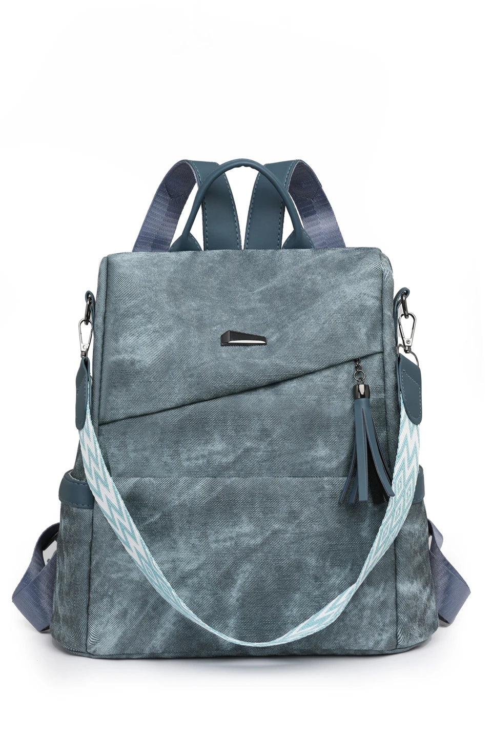 Women's PU Leather Backpack - Large Capacity Fashion Daypack with Tassel