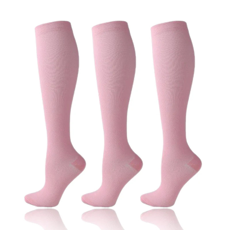 3-Pack Knee High Compression Socks 30mmHg - Sports, Medical & Travel