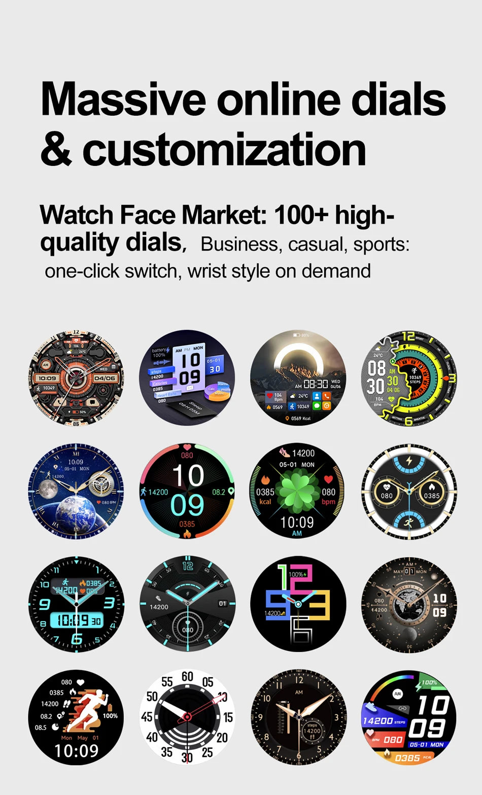 ChiBear Smartwatch - Bluetooth Calling, IP68, Heart Rate, 150+ Sports Modes