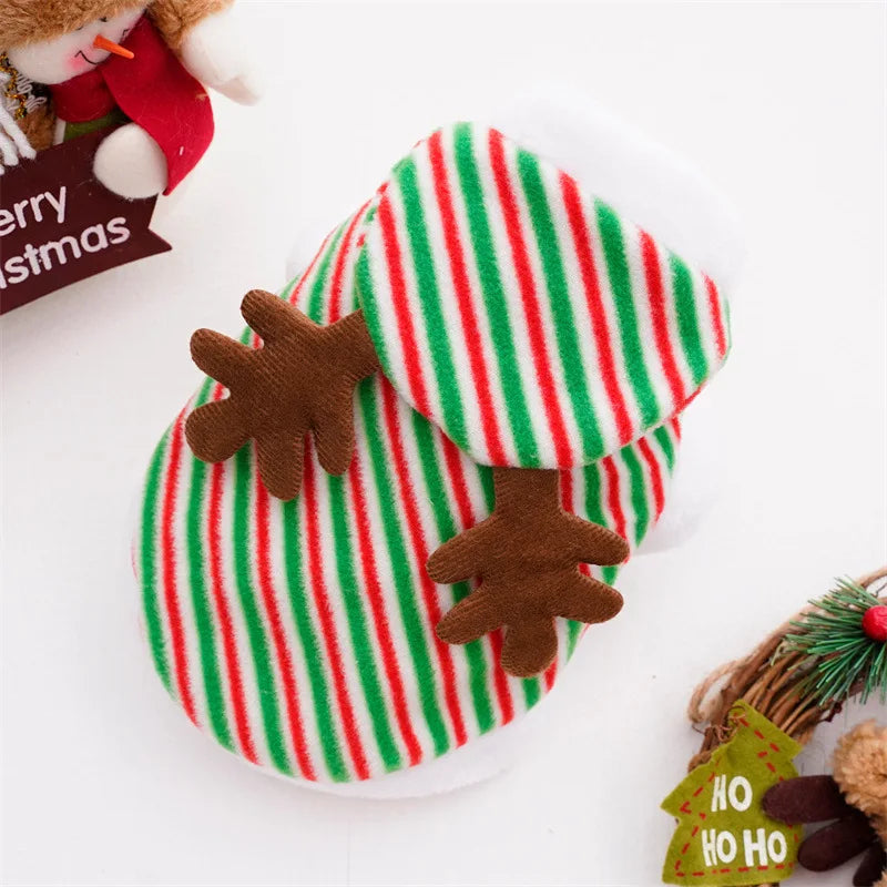 Christmas Deer Striped Coat for Dogs & Cats