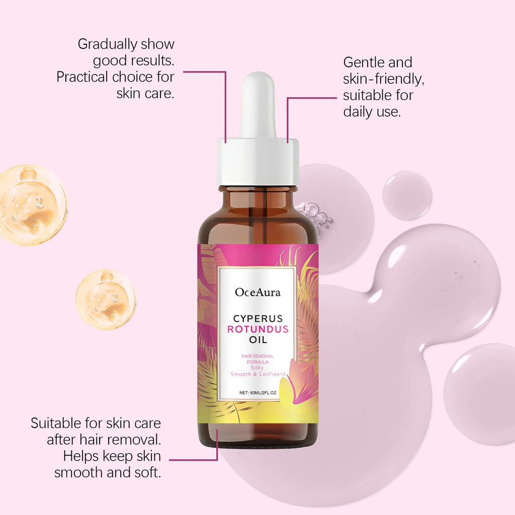 Oceaura Hair Removal Care Oil | Jojoba & Aloe | Soothing, Moisturizing & Pore-Minimizing | 60ml