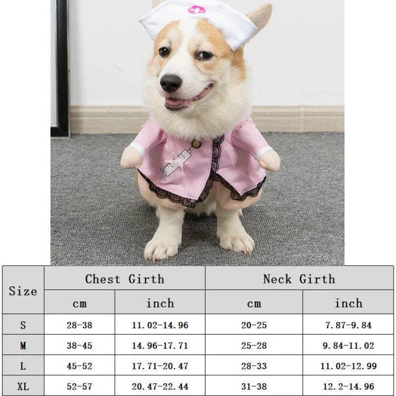Funny Pet Dog Cosplay Dress - Halloween & Christmas Costume