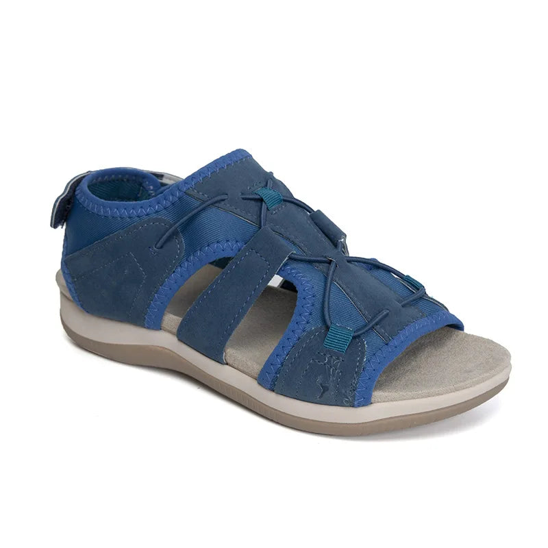 Women's Peep-Toe Flat Beach Sandals