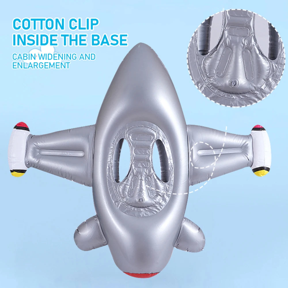 New Inflatable  Aircraft  Swimming Ring , Outdoor Water play toy with Steering wheels  Swimming Ring