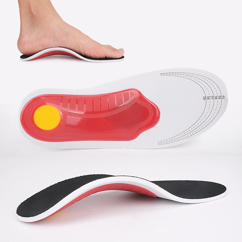 Arch Support EVA Shock Absorption Insoles, Black Breathable Mesh, for Men & Women, Flat Feet Insoles(1pairs)