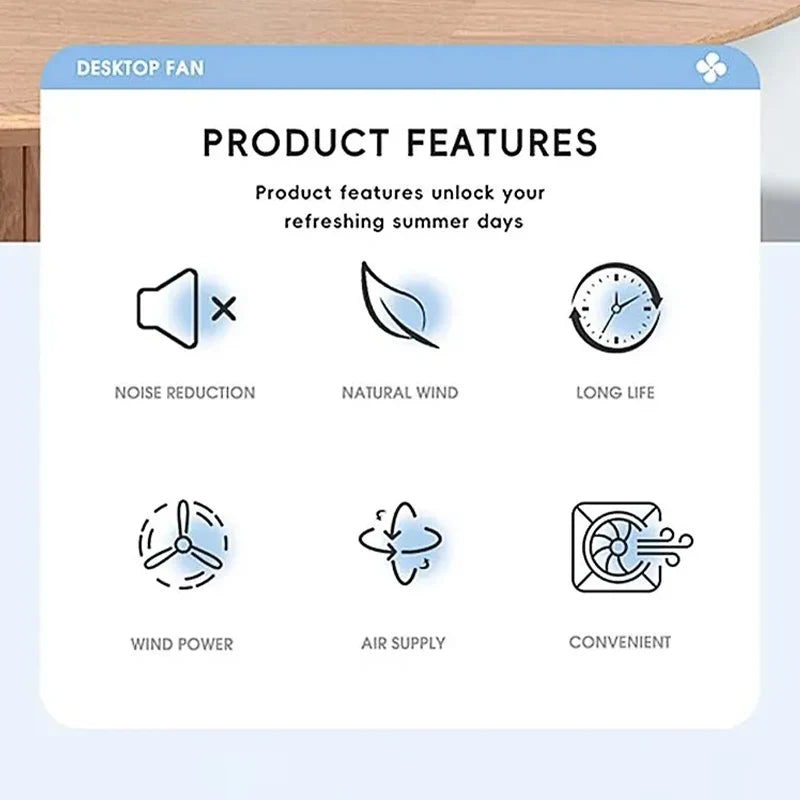 720° Rotating Clip Fan with Night Light