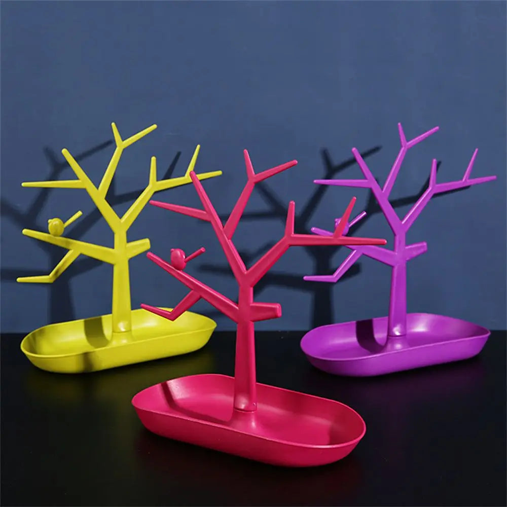 Bird Tree Key Holder & Jewelry Rack | Decorative Desktop Organizer for Living Room & Entryway