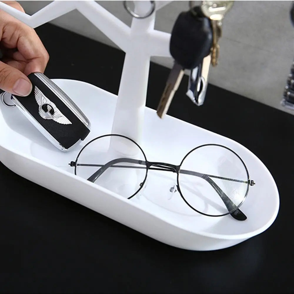 Bird Tree Key Holder & Jewelry Rack | Decorative Desktop Organizer for Living Room & Entryway