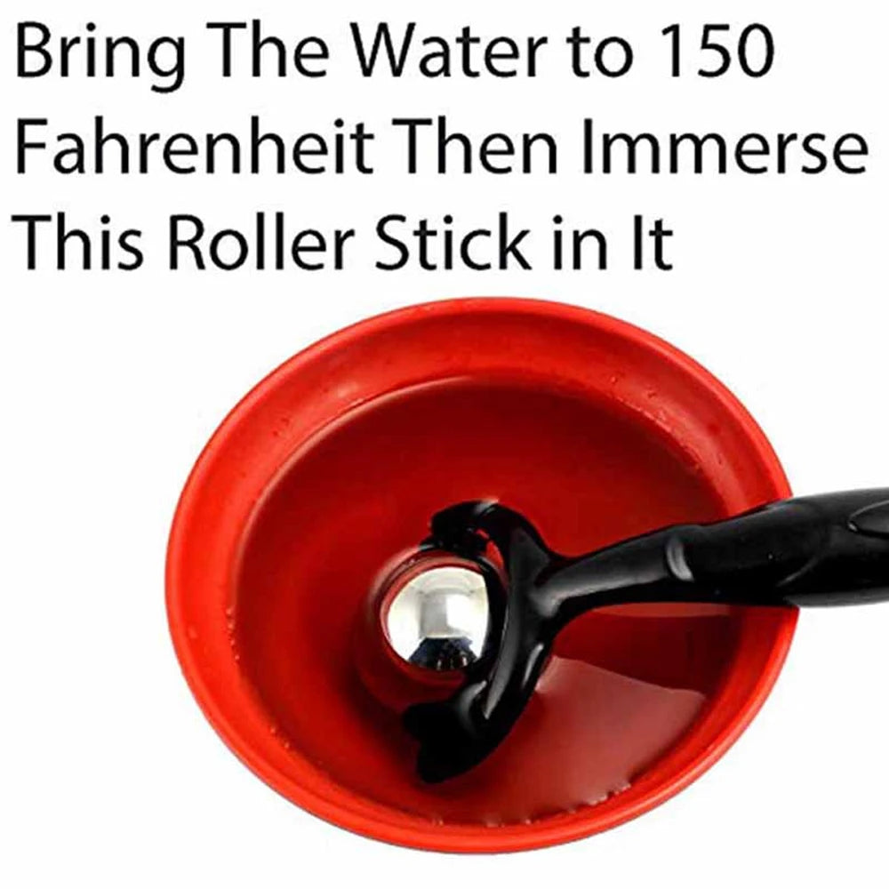 FITPERT Stainless Steel Massage Roller Ball | Hot & Cold Therapy for Muscle Pain Relief