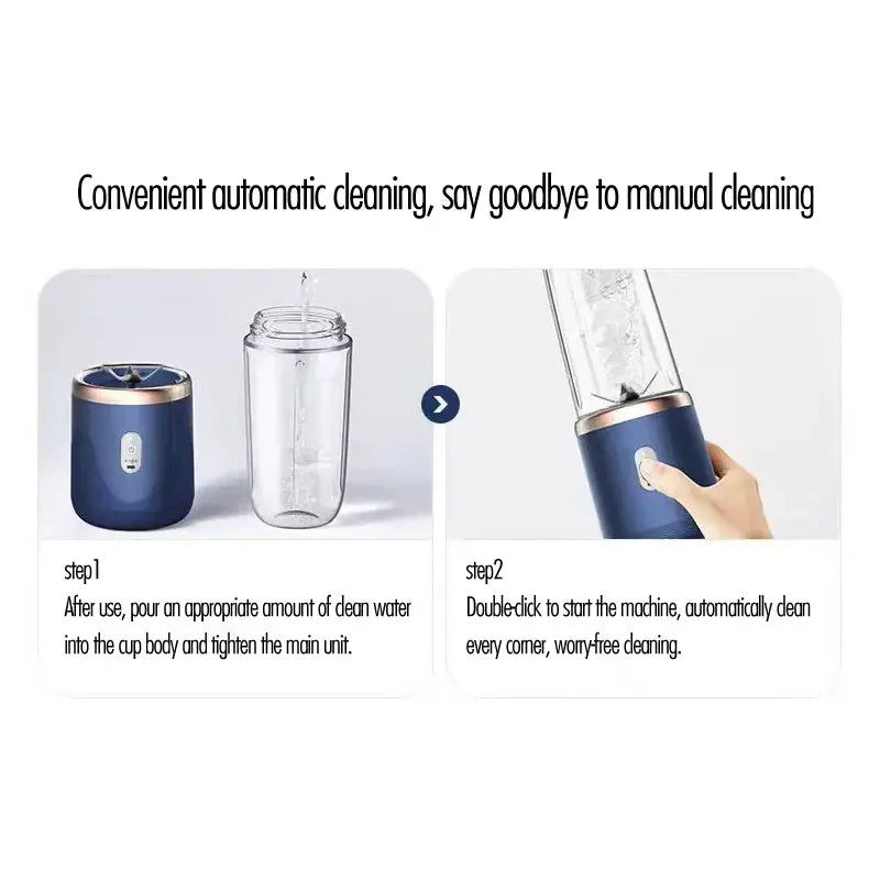Portable USB Electric Juicer Blender | Fresh Juice Anywhere | Fruit, Milkshake & Smoothie Maker