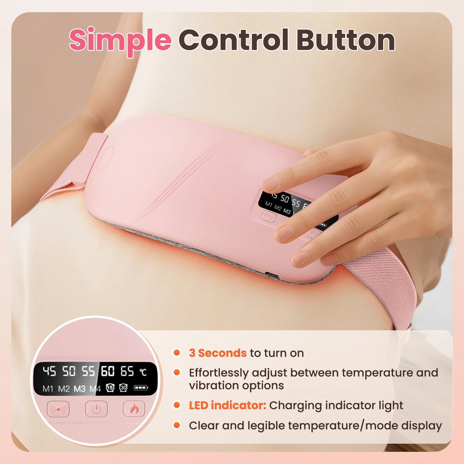 Ms.Dear Menstrual Heating Massage Belt — Heat & Vibration Period Relief