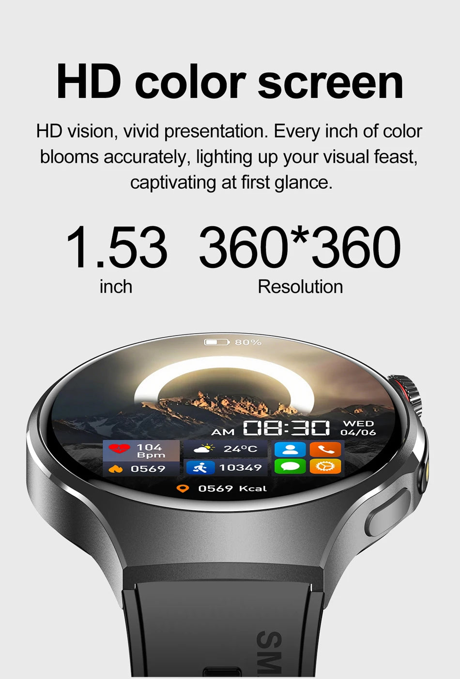 ChiBear Smartwatch - Bluetooth Calling, IP68, Heart Rate, 150+ Sports Modes