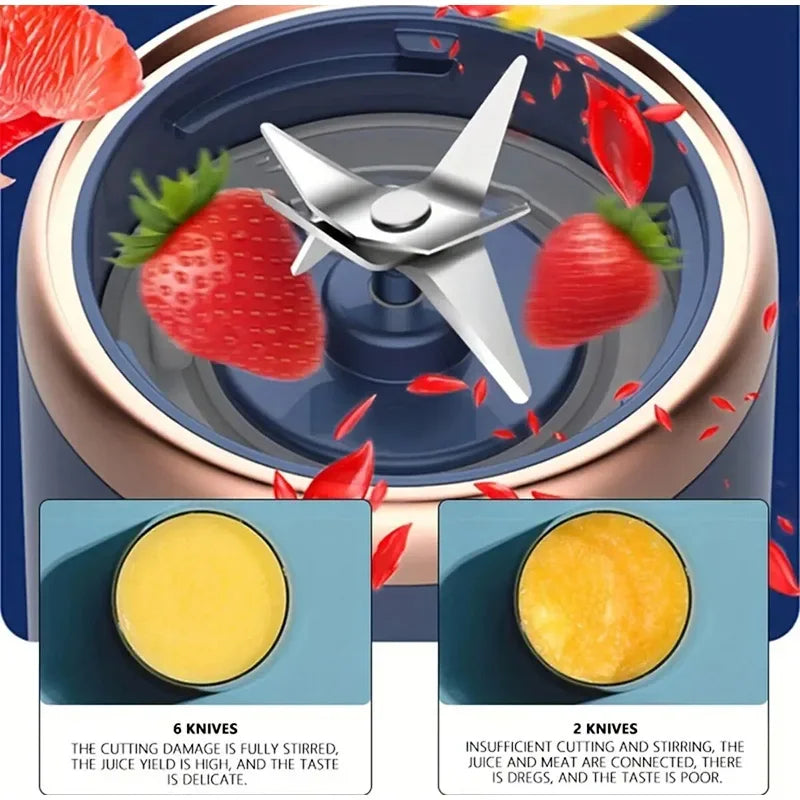 Portable USB Electric Juicer Blender | Fresh Juice Anywhere | Fruit, Milkshake & Smoothie Maker