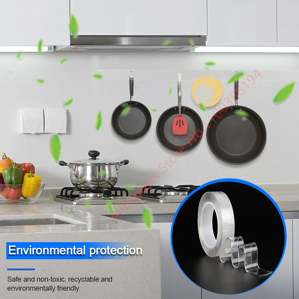 Nano Double-Sided Adhesive Tape – Waterproof, Reusable & Residue-Free | Home, Car & Office