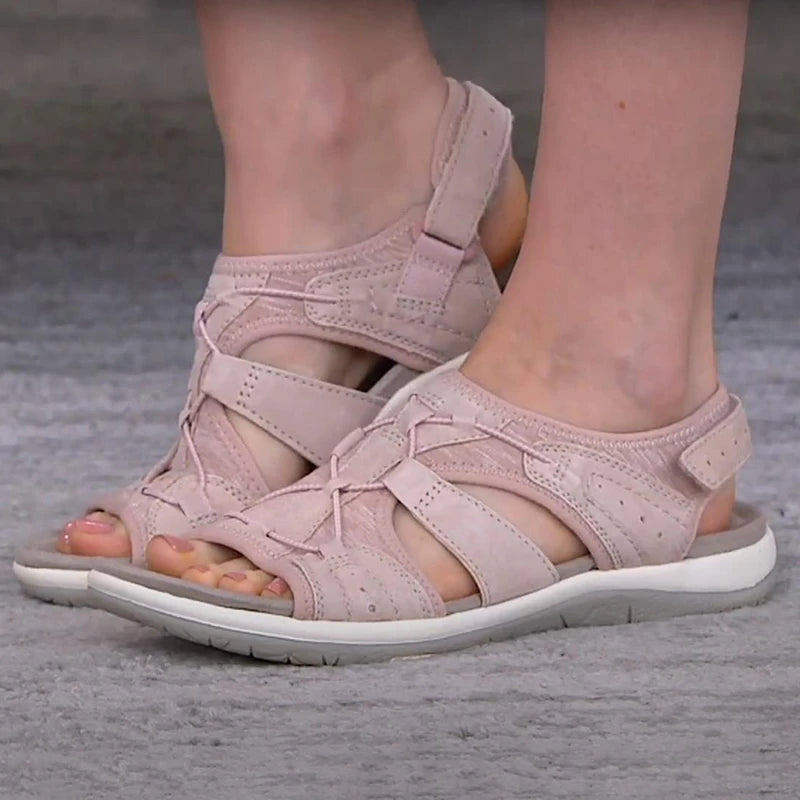 Women's Hollow-Out Drawstring Beach Sandals