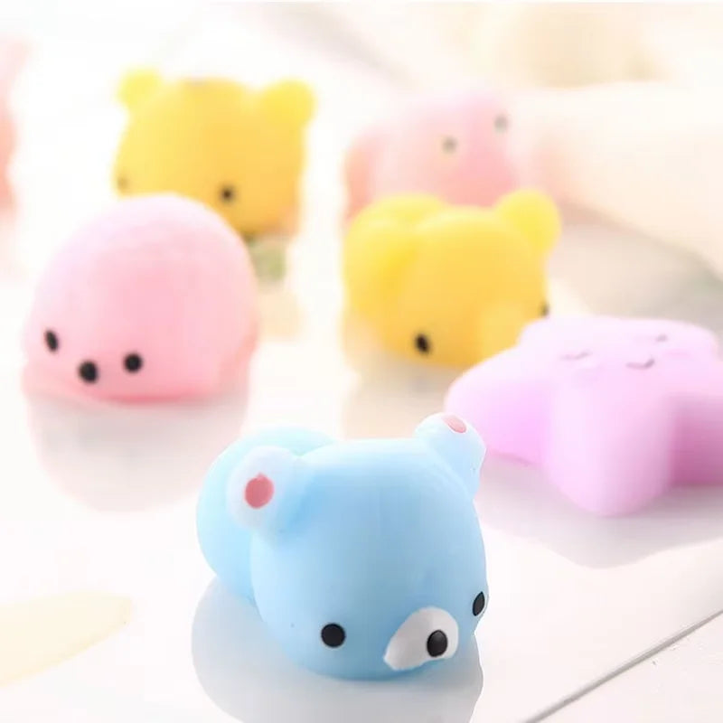 18-Piece Mini Animal Stress Relief Squeeze Toy Set