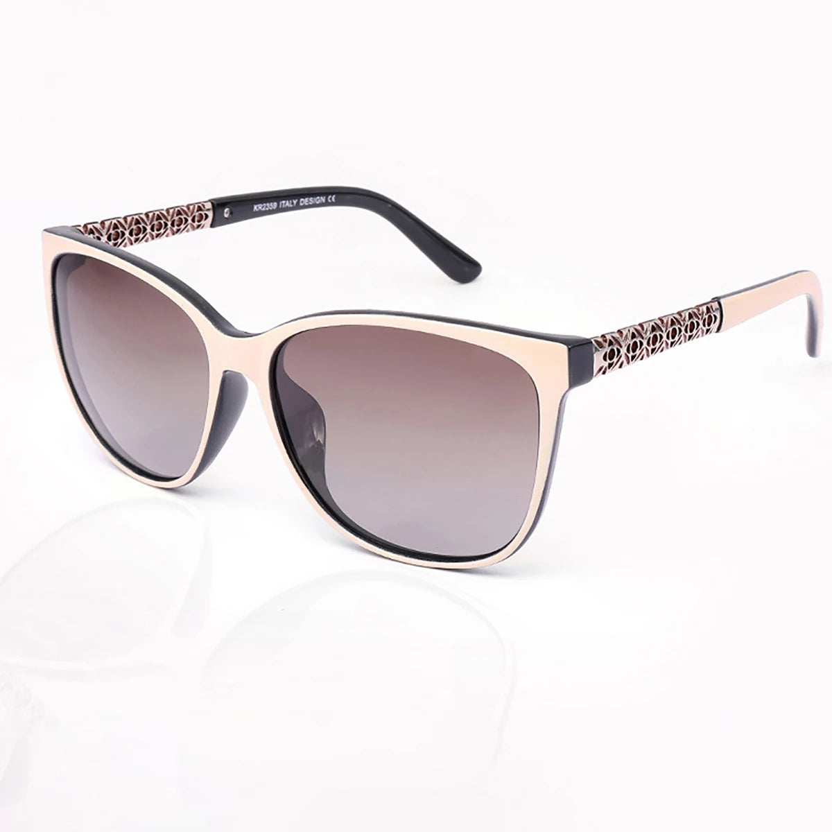 Polarized UV400 Oval Sunglasses for Women - Alloy Frame, Gradient Lenses