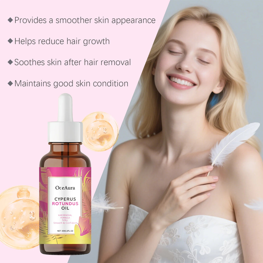 Oceaura Hair Removal Care Oil | Jojoba & Aloe | Soothing, Moisturizing & Pore-Minimizing | 60ml
