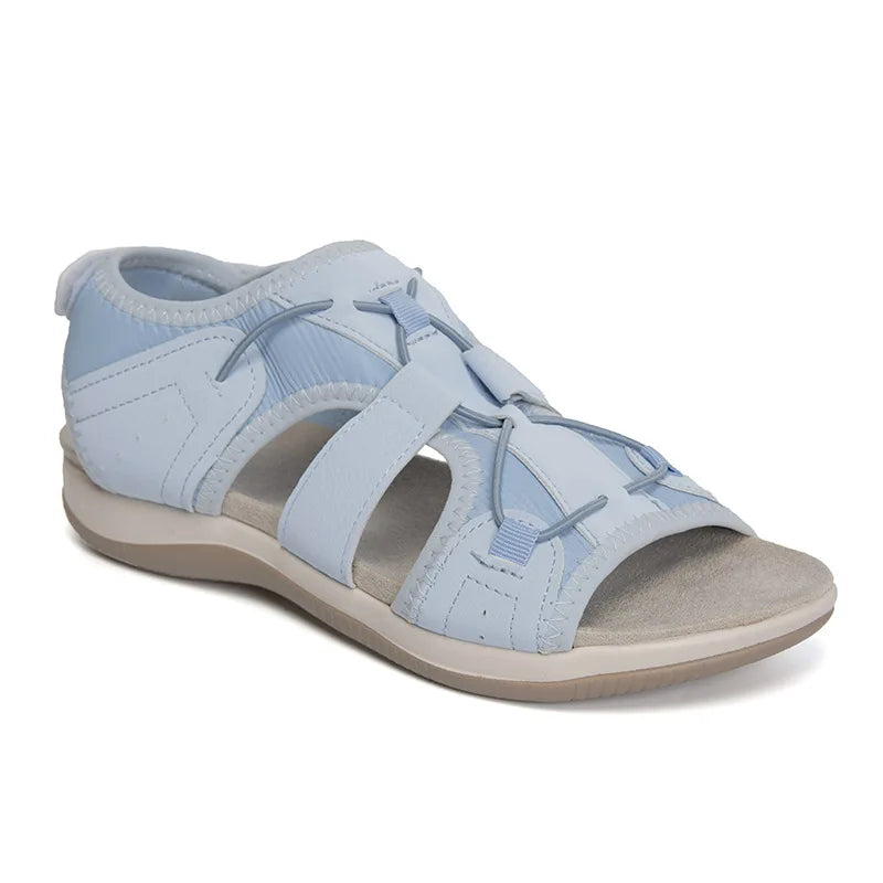 Women's Peep-Toe Flat Beach Sandals
