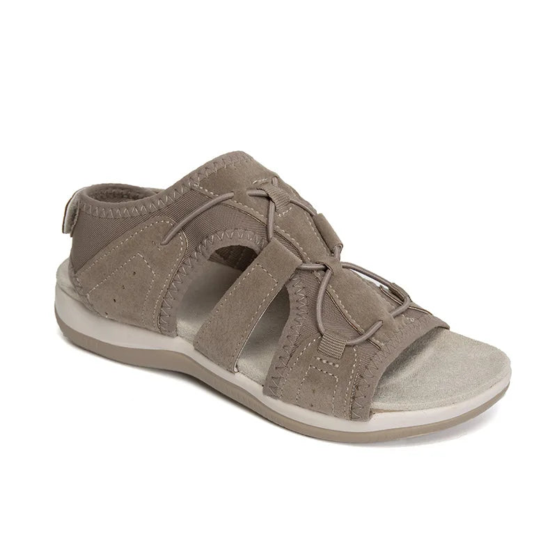 Women's Peep-Toe Flat Beach Sandals