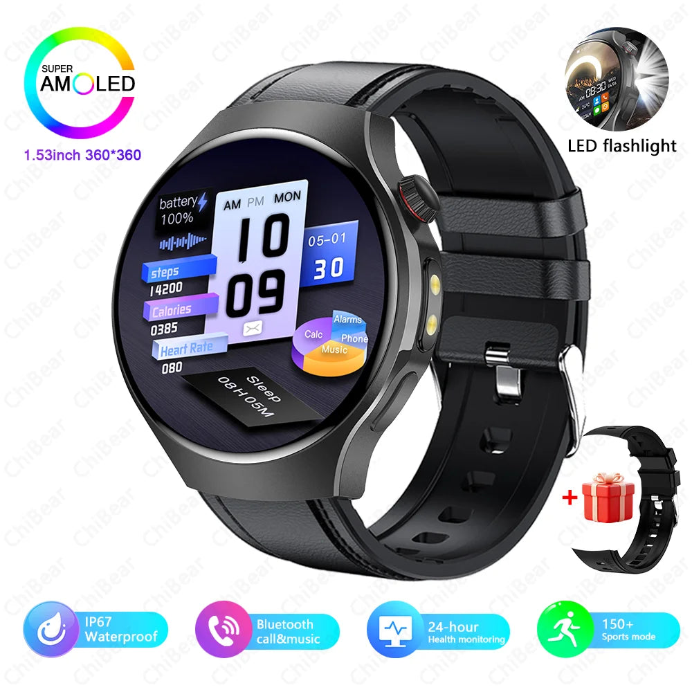 ChiBear Smartwatch - Bluetooth Calling, IP68, Heart Rate, 150+ Sports Modes